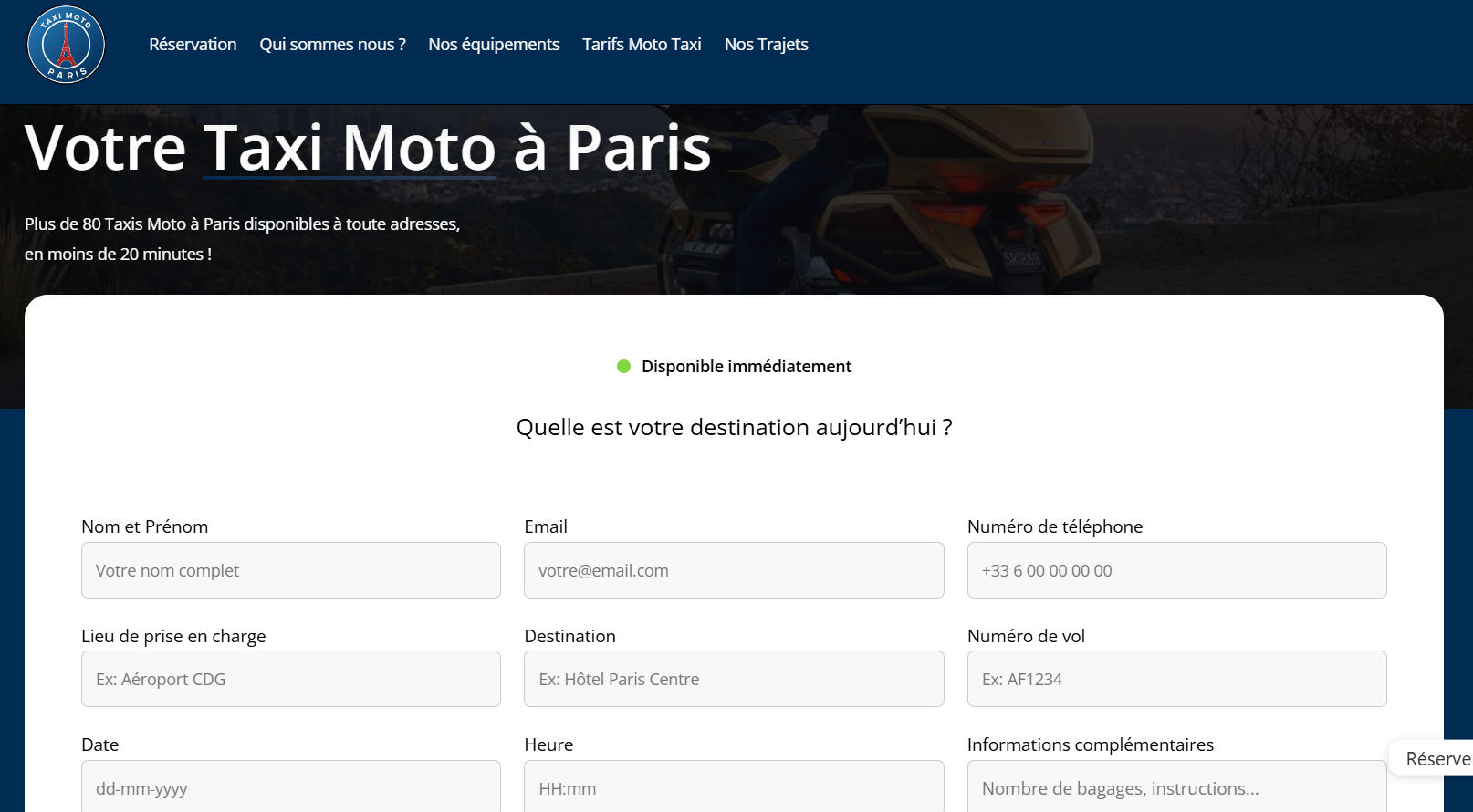 Taxi Moto Paris
